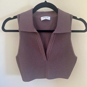 Aritzia Babaton Sculpt Knit Polo Tank